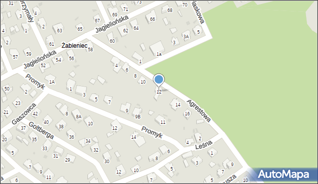 Kędzierzyn-Koźle, Agrestowa, 12, mapa Kędzierzyna-Koźle