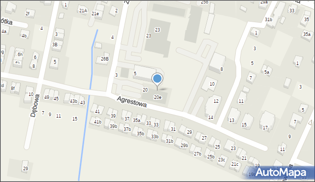 Kiełczów, Agrestowa, 20h, mapa Kiełczów