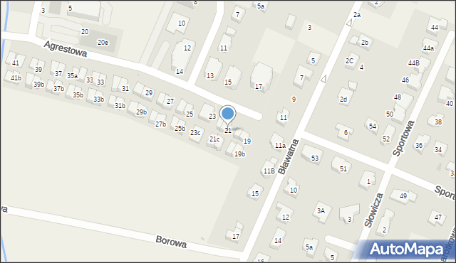 Kiełczów, Agrestowa, 21, mapa Kiełczów