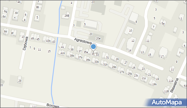 Kiełczów, Agrestowa, 33a, mapa Kiełczów