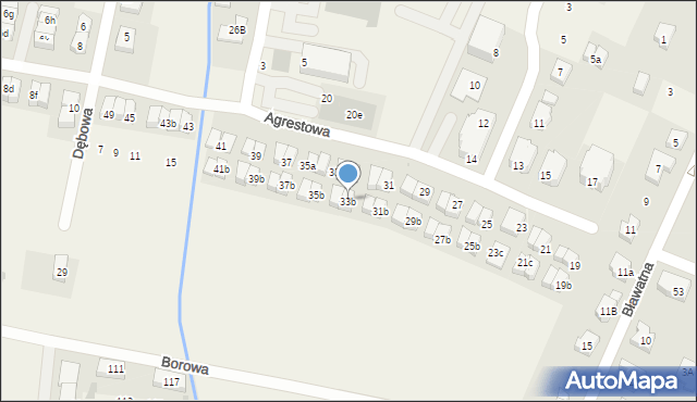 Kiełczów, Agrestowa, 33b, mapa Kiełczów