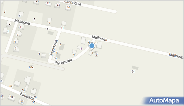 Kobylice, Agrestowa, 3, mapa Kobylice