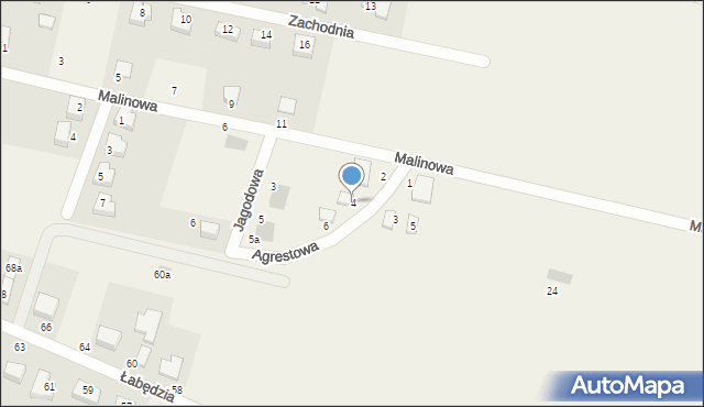 Kobylice, Agrestowa, 4, mapa Kobylice
