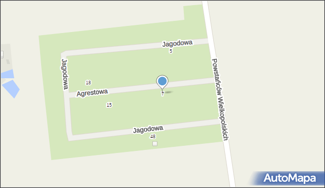 Kołaczkowo, Agrestowa, 7, mapa Kołaczkowo