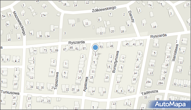 Komorów, Agatowa, 1, mapa Komorów