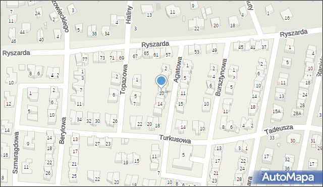 Komorów, Agatowa, 10, mapa Komorów