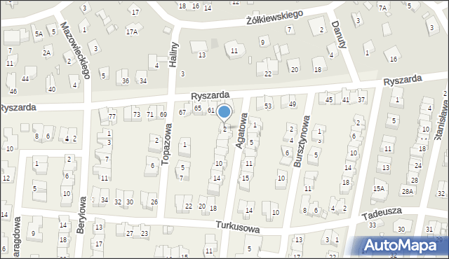 Komorów, Agatowa, 2, mapa Komorów