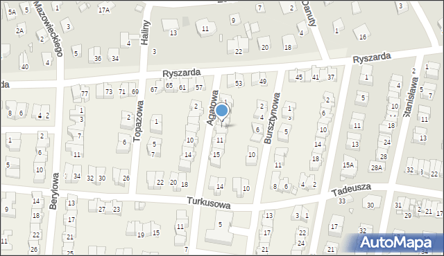 Komorów, Agatowa, 7, mapa Komorów