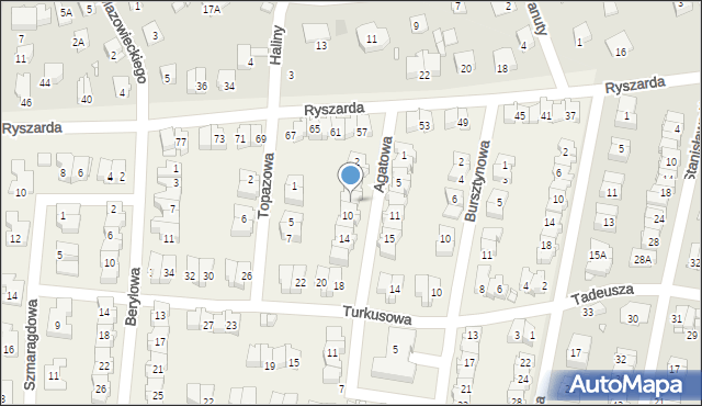 Komorów, Agatowa, 8, mapa Komorów