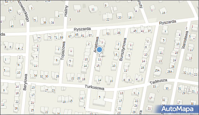 Komorów, Agatowa, 9, mapa Komorów