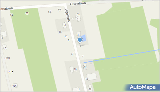 Korczew, Agatowa, 5, mapa Korczew