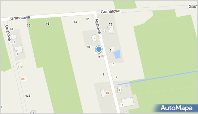 Korczew, Agatowa, 6, mapa Korczew