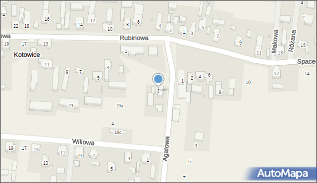 Kotowice, Agatowa, 2, mapa Kotowice