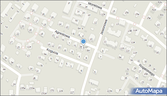 Kraków, Agrestowa, 3, mapa Krakowa