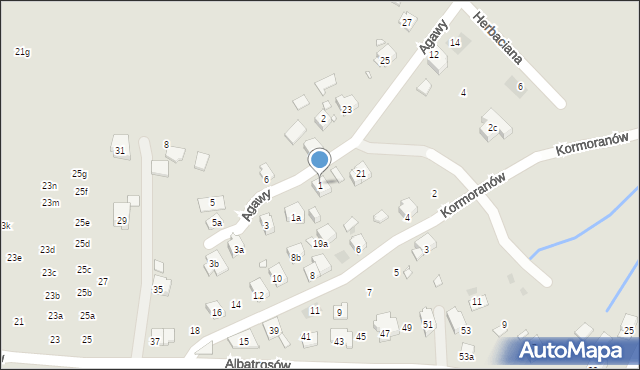 Kraków, Agawy, 1, mapa Krakowa