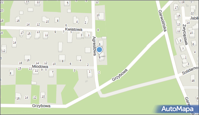 Łaskarzew, Agrestowa, 4, mapa Łaskarzew