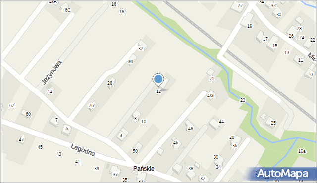 Łodygowice, Agrestowa, 12, mapa Łodygowice