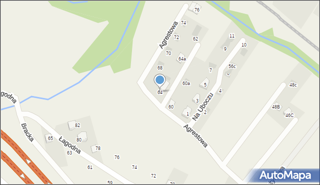 Łodygowice, Agrestowa, 64, mapa Łodygowice