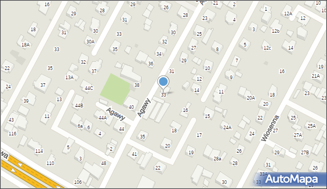 Łomianki, Agawy, 33, mapa Łomianki