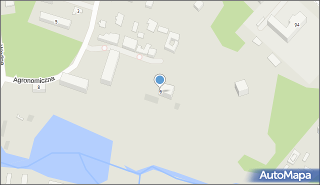 Lublin, Agronomiczna, 6, mapa Lublina