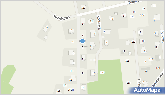 Ludwikowo, Agatowa, 5, mapa Ludwikowo