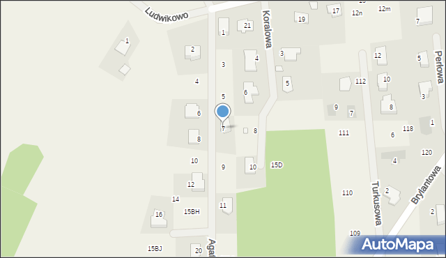 Ludwikowo, Agatowa, 7, mapa Ludwikowo