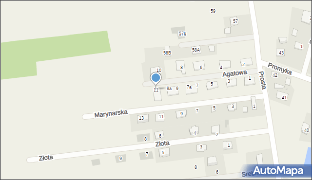 Ludwinowo Zegrzyńskie, Agatowa, 11, mapa Ludwinowo Zegrzyńskie