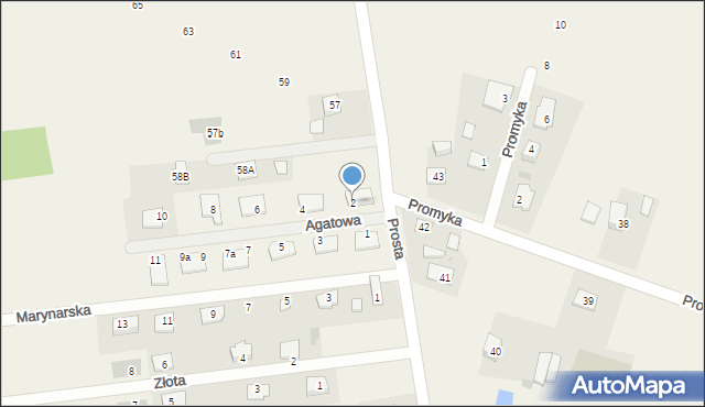 Ludwinowo Zegrzyńskie, Agatowa, 2, mapa Ludwinowo Zegrzyńskie