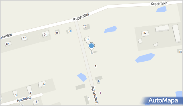 Ługwałd, Agrestowa, 10, mapa Ługwałd