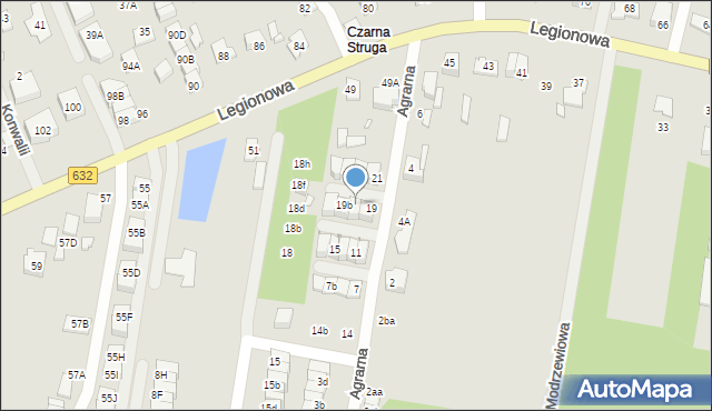 Marki, Agrarna, 19a, mapa Marki