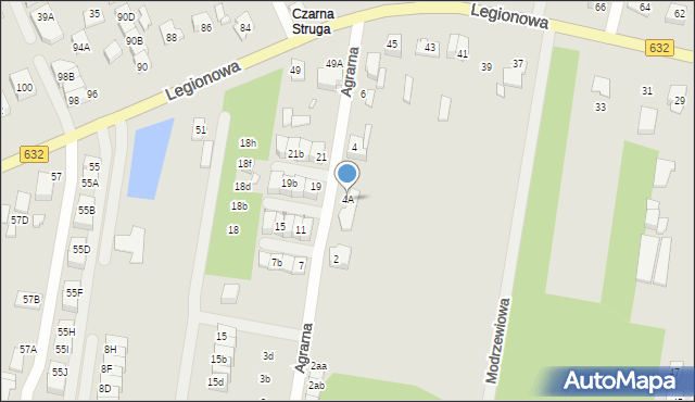 Marki, Agrarna, 4A, mapa Marki