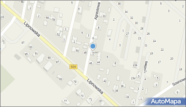 Maszewo Duże, Agrestowa, 2, mapa Maszewo Duże