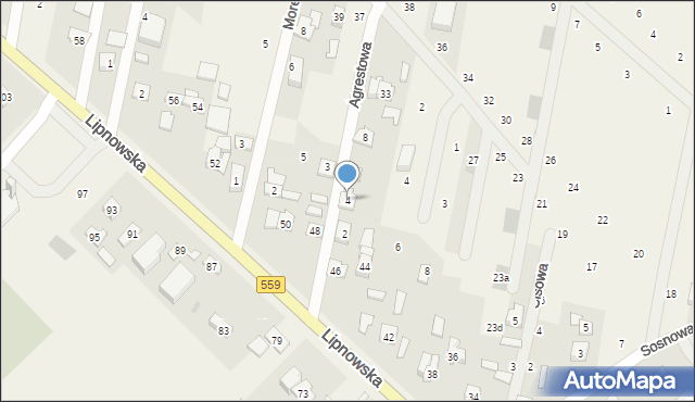 Maszewo Duże, Agrestowa, 4, mapa Maszewo Duże