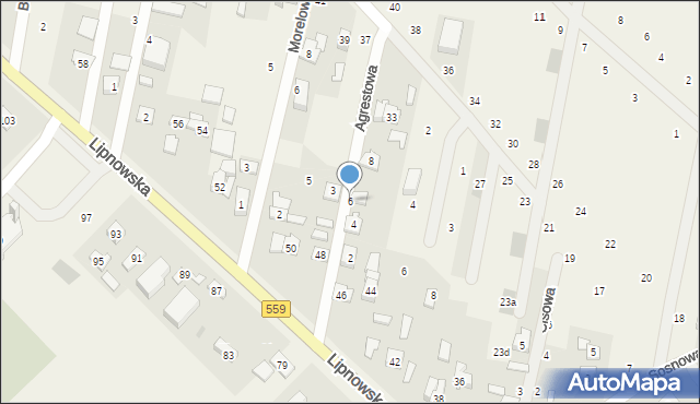 Maszewo Duże, Agrestowa, 6, mapa Maszewo Duże