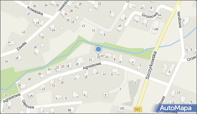 Meszna, Agrestowa, 12, mapa Meszna