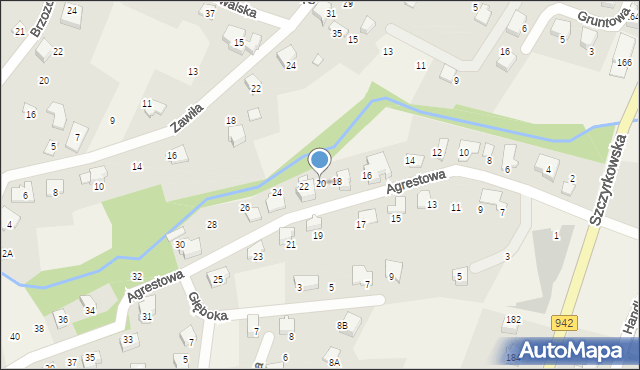 Meszna, Agrestowa, 20, mapa Meszna