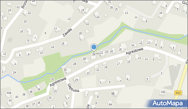 Meszna, Agrestowa, 24, mapa Meszna