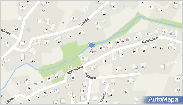 Meszna, Agrestowa, 28, mapa Meszna