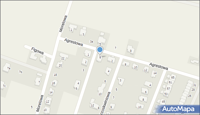 Mokronos Dolny, Agrestowa, 4, mapa Mokronos Dolny