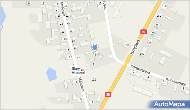 Mroczeń, Agrestowa, 3, mapa Mroczeń