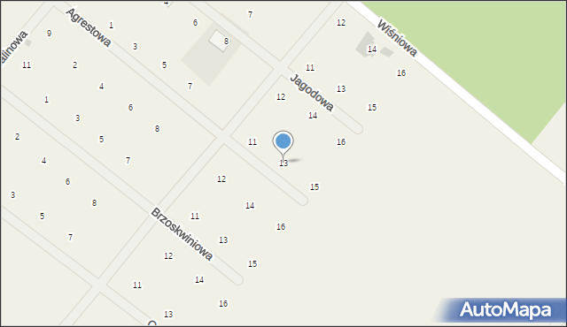Natalin, Agrestowa, 13, mapa Natalin