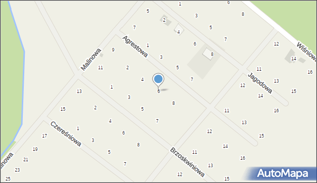 Natalin, Agrestowa, 6, mapa Natalin