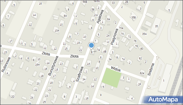 Nowe Pieścirogi, Agatowa, 9, mapa Nowe Pieścirogi