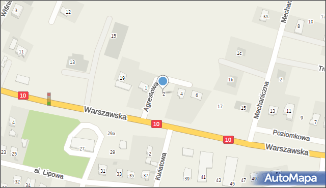 Obrowo, Agrestowa, 2, mapa Obrowo