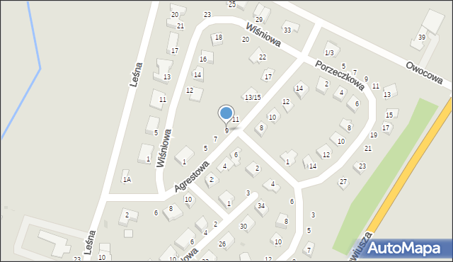 Olsztynek, Agrestowa, 9, mapa Olsztynek