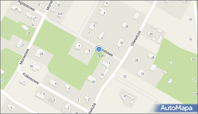 Opypy, Agrestowa, 3, mapa Opypy