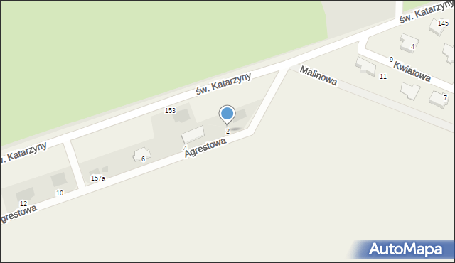 Osiek, Agrestowa, 2, mapa Osiek