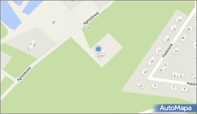 Osiek nad Wisłą, Agrestowa, 1, mapa Osiek nad Wisłą