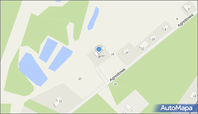 Osiek nad Wisłą, Agrestowa, 18, mapa Osiek nad Wisłą