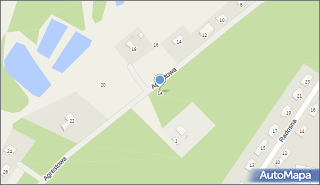 Osiek nad Wisłą, Agrestowa, 1a, mapa Osiek nad Wisłą